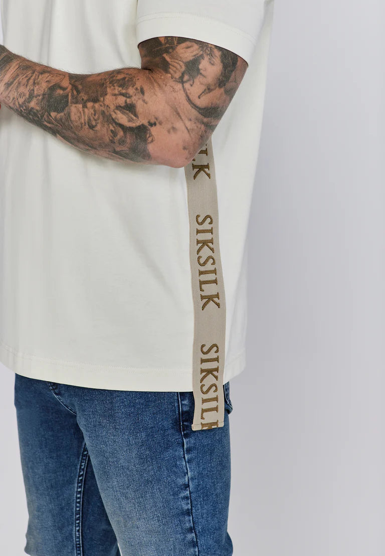 SikSilk Ecru Oversized Tričko