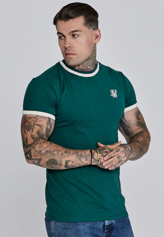 SikSilk Green Ringer Tričko