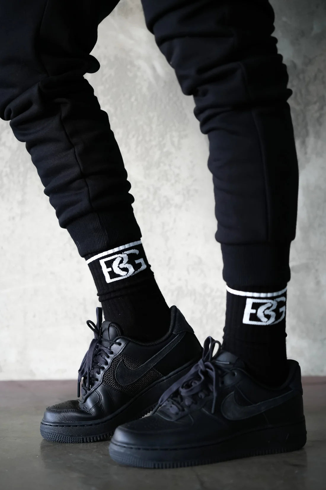 BRANDENBURG COUTURE SOCKS BG LONG | BLACK-WHITE
