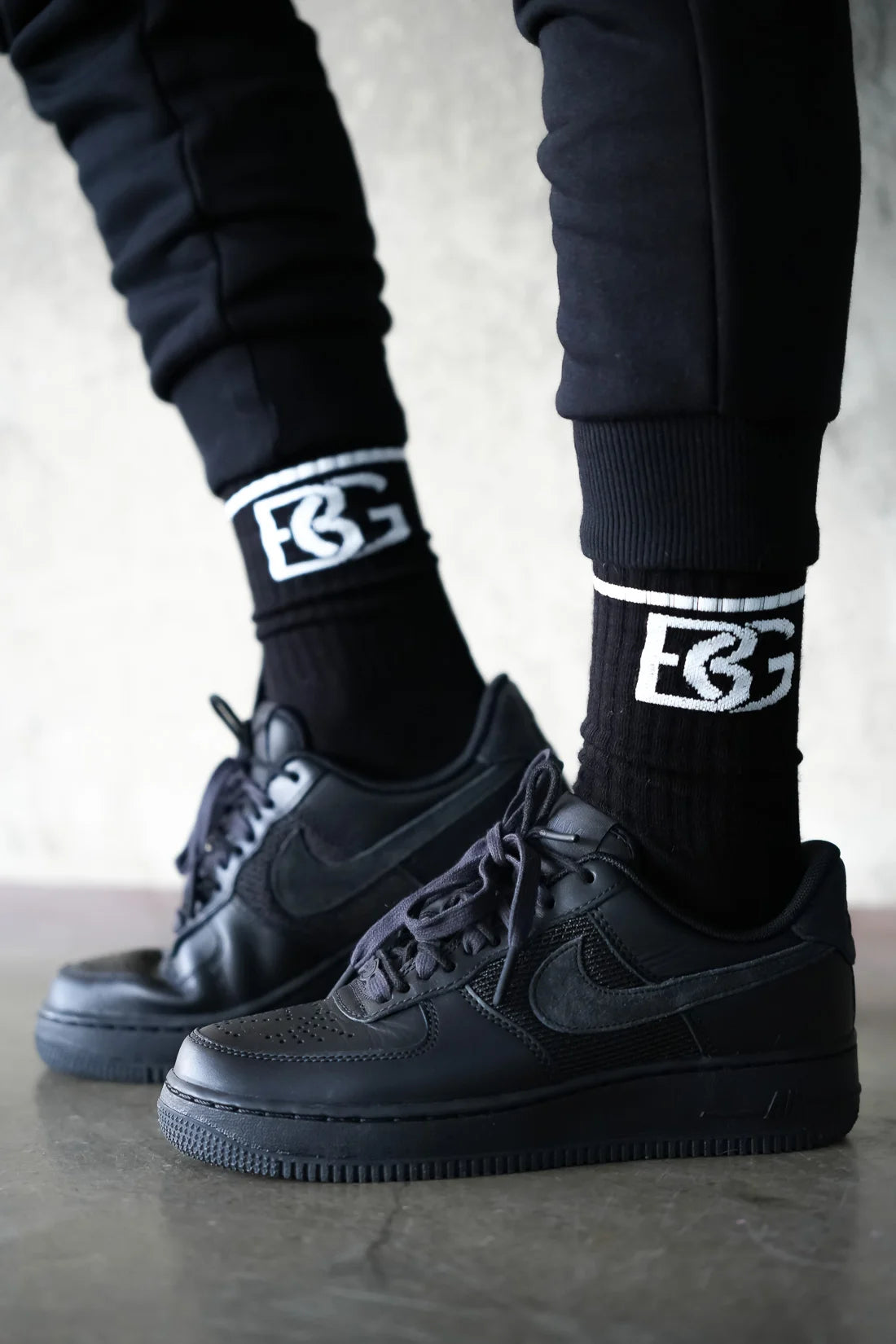 BRANDENBURG COUTURE SOCKS BG LONG | BLACK-WHITE