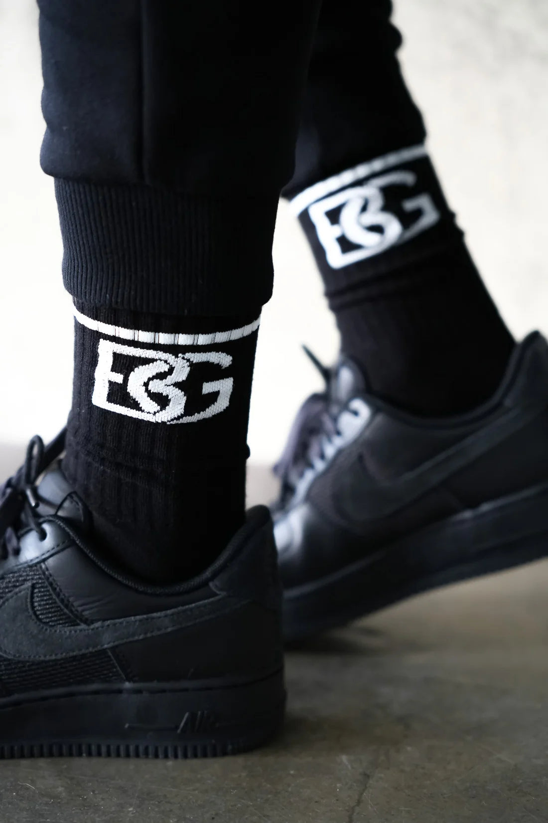 BRANDENBURG COUTURE SOCKS BG LONG | BLACK-WHITE